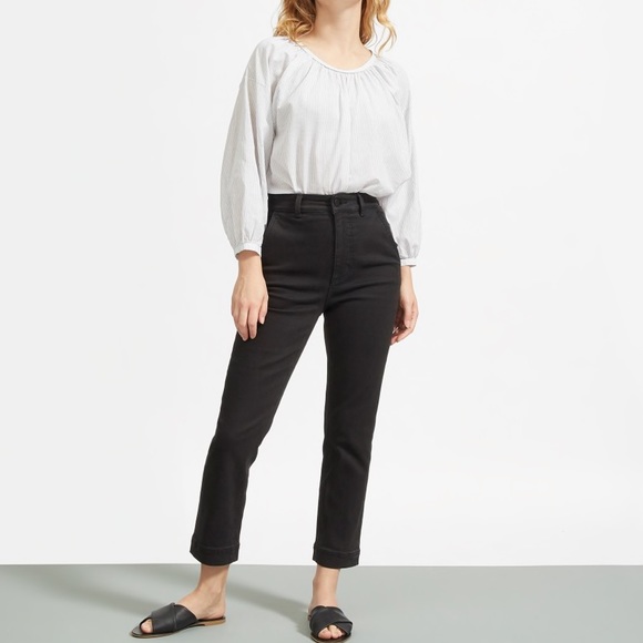 Everlane Denim - Washed Black Everlane The Slim Leg Crop Pant Jeans